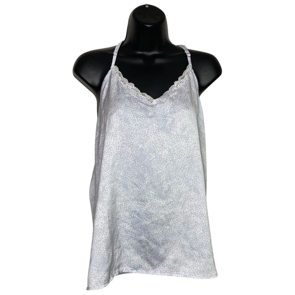Splendid Tank Top Cami Womens Large Blue Lace Spaghetti Strap Y2K Layer Feminine